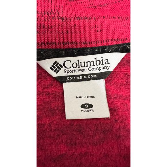 Columbia Jacket GRT Pink Black Warm Fitted Full Zip Athletic Womens Sz S - Picture 4 of 4